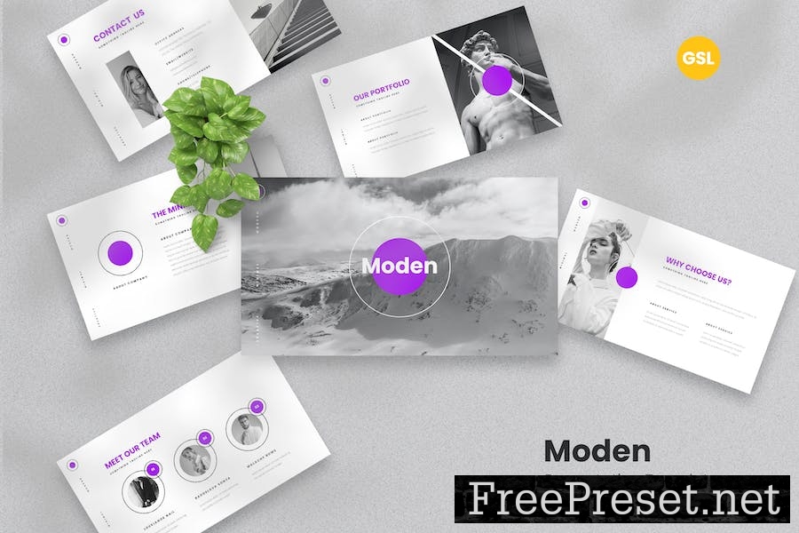 Moden - Minimalist Google Slides Template DW2UCEZ