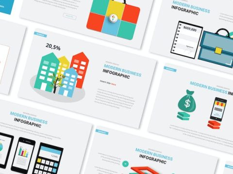 Modern Business Infographic Google Slides Template VYB93BK