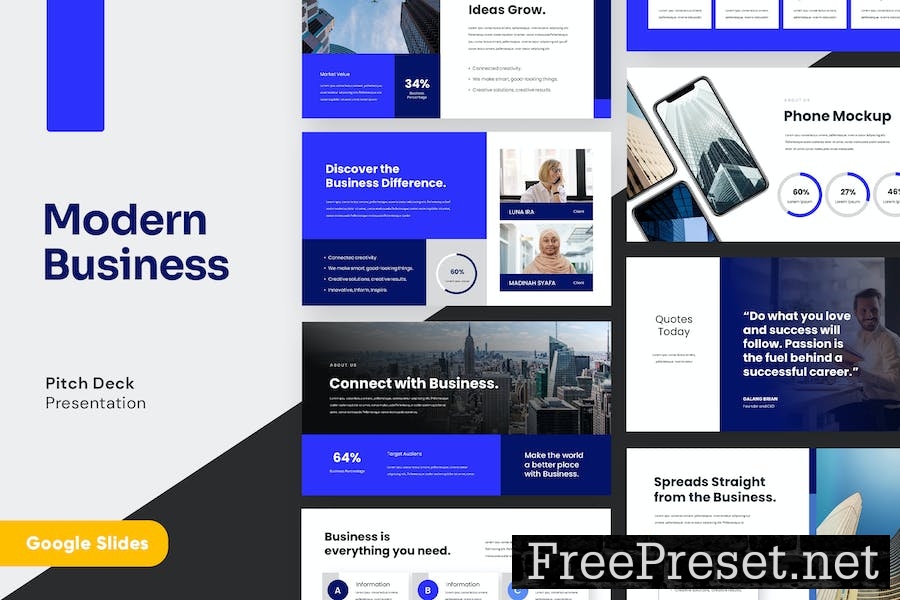 Modern Business Pitch Deck Google Slides VYFL6CR