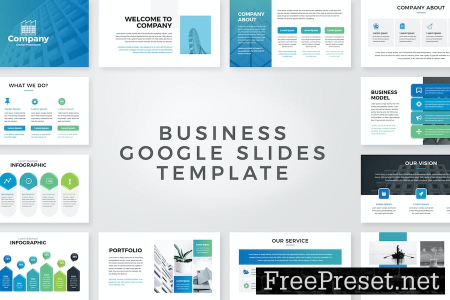 Modern Clean Google Slides Presentation Template FNJB9KQ