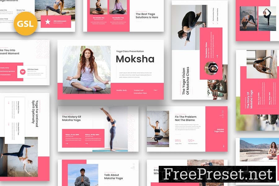 Moksha - Yoga Class Google Slides