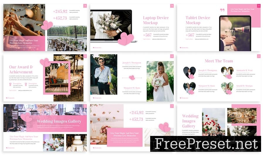 Moments - Wedding Organizer Google Slide Template Q2CJ9LK