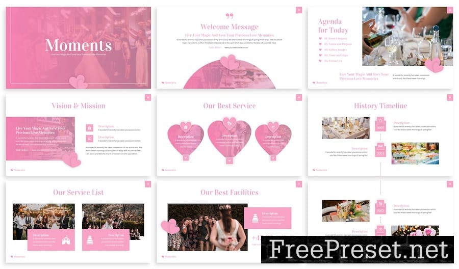 Moments - Wedding Organizer Google Slide Template Q2CJ9LK