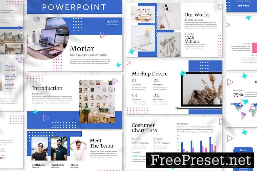 Moriar - Business Powerpoint Template MMVHG48