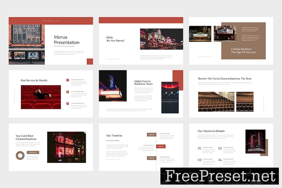 Morua : Cinema Business Google Slides Template 66L7XGV