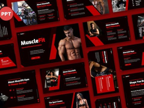 Musclefit - Gym & Fitness Powerpoint UFFVJUF