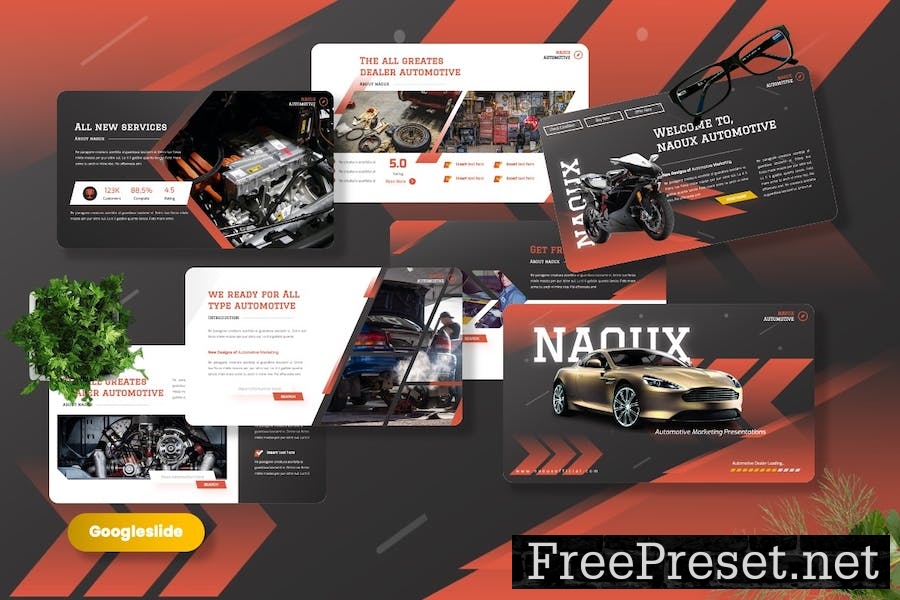 Naoux - Automotive Marketing Googleslide Templates CRFKRMW