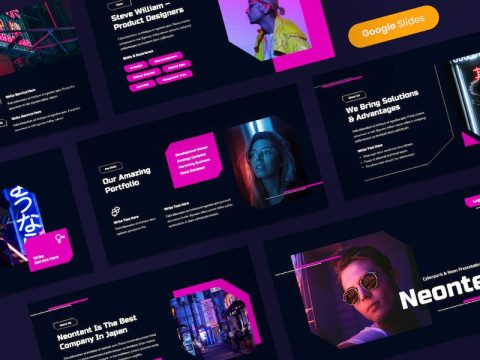 Neontent - Cyberpunk & Neon Google Slides 4KLUG94