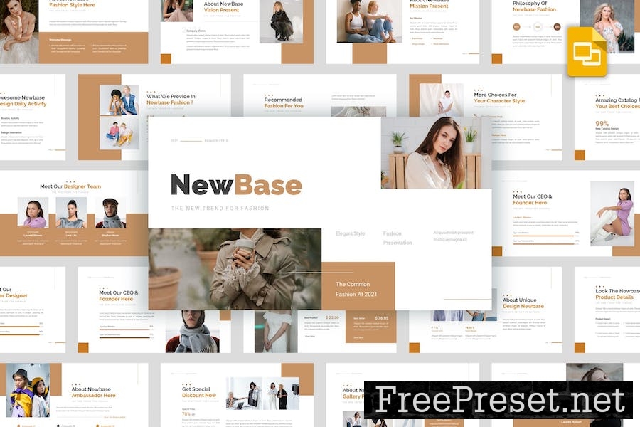 Newbase - Fashion Style Google Slides Template P47GAGZ