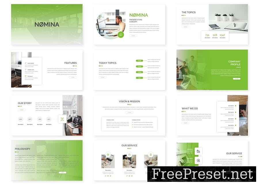 Nomina - Business Google Slides Template MFR5XYW