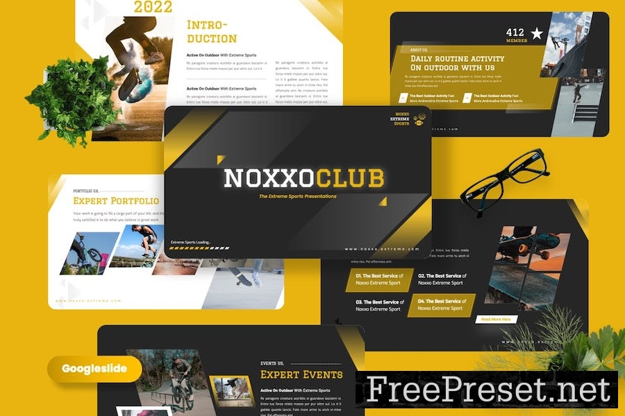 Noxxo - Extreme Sport Googleslide Templates 9TLYB33