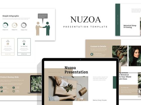 Nuzoa : Botanical Google Slides Template JCS5Y6T