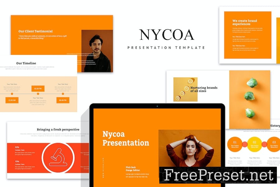 Nycoa : Pitch Deck Orange Google Slides 6EESYXV