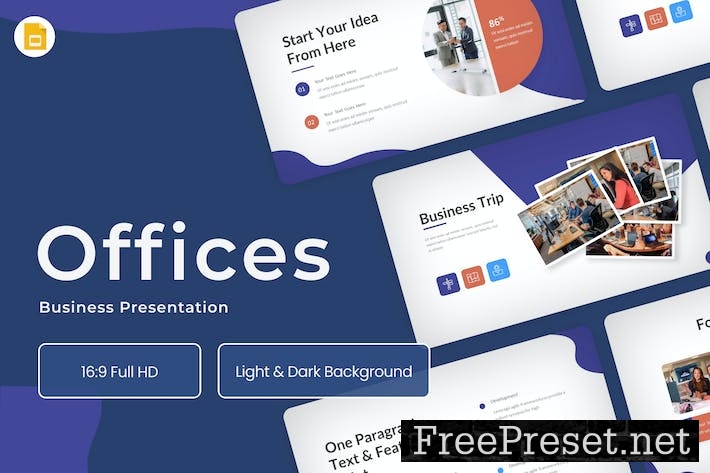 Officess Blue Creative Business Google Slides MBWGNP9