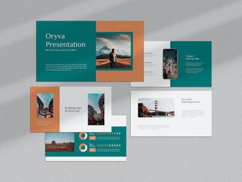 Oryva : Pitch Deck Sienna Cyan Google Slides HXPTWPW