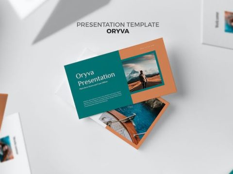 Oryva : Pitch Deck Sienna Cyan Powerpoint VTBWMEL