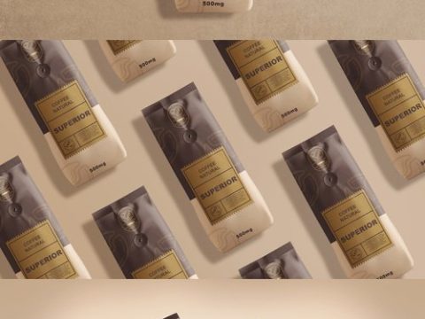 Packaging coffee bag mockup