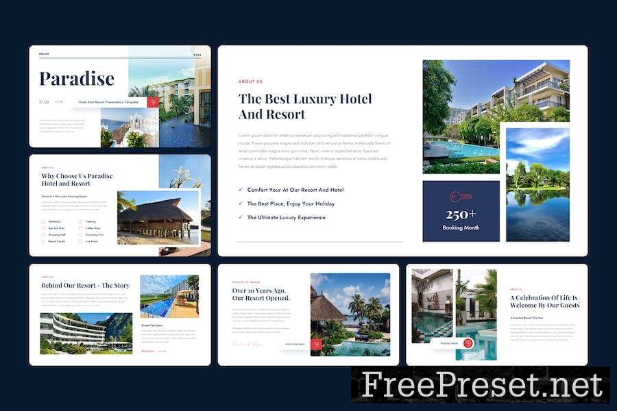 Paradise - Hotel And Resort Google Slide Template ZMWAPC8