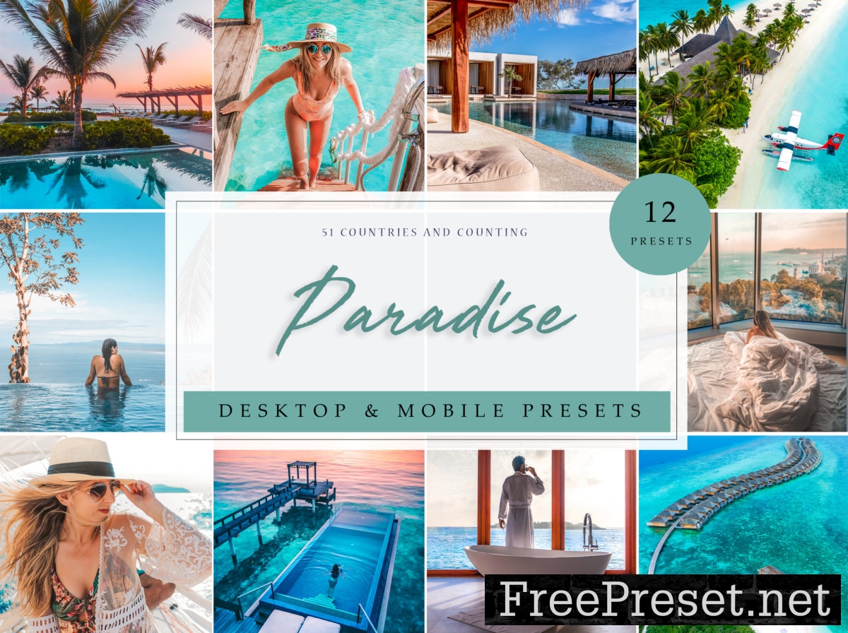 Paradise Travel Summer Lightroom Presets