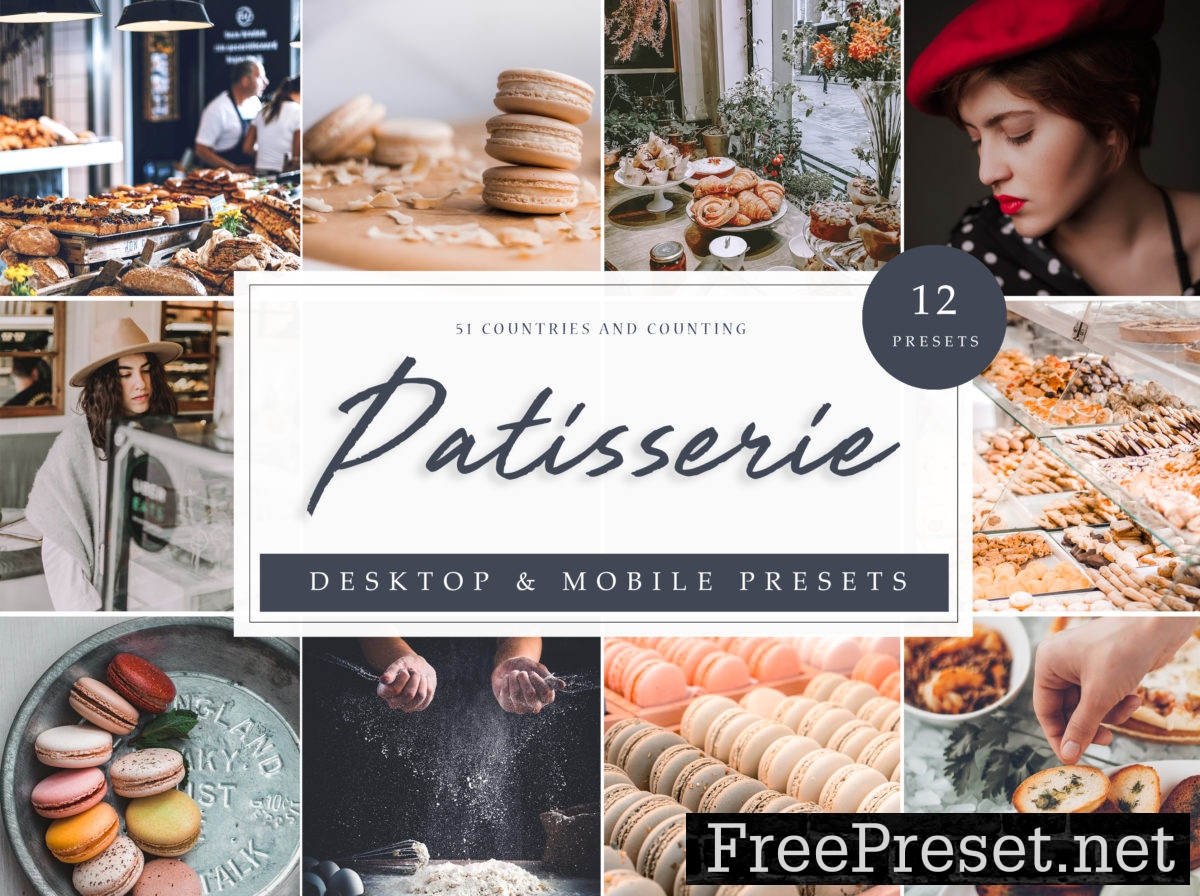 Patisserie France Inspired Lightroom Presets | Desktop and Mobile