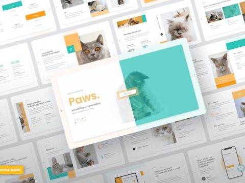 Paws - Animal Care Google Slides F6U78ZB