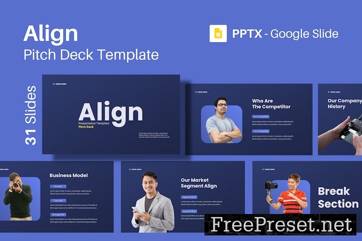 Pitch Deck Google Slide Presentation Template 9UBTNJW