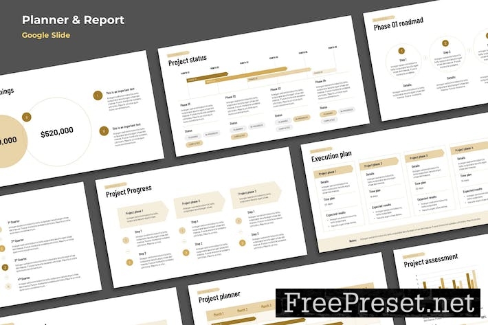 Planner & Report Timeline Google Slides V6Q7YFJ