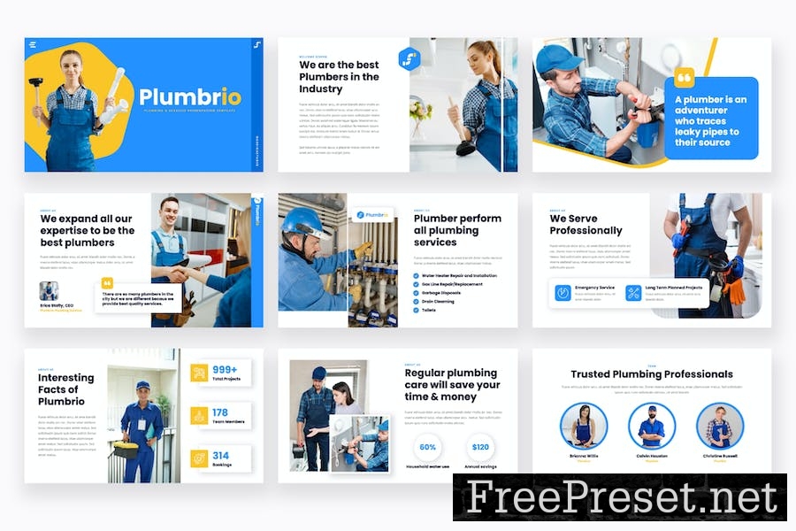 Plumbrio - Plumbing & Services Keynote Template FMU8S7B