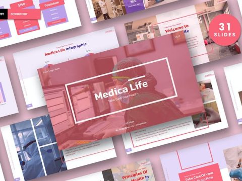 Powerpoint Template - Medica Life F6XSQZX