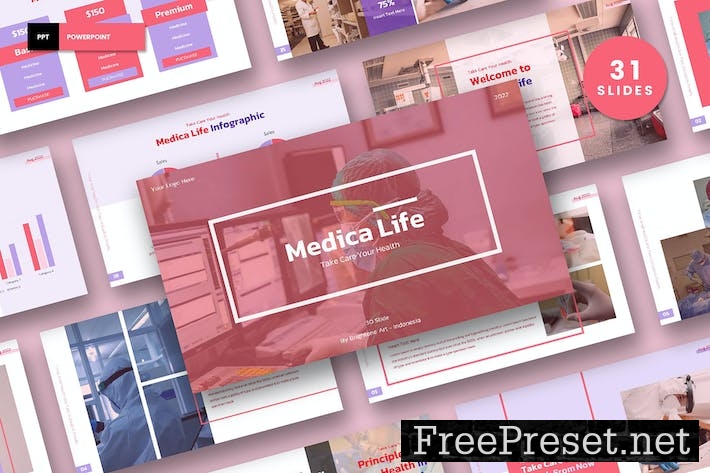 Powerpoint Template - Medica Life F6XSQZX