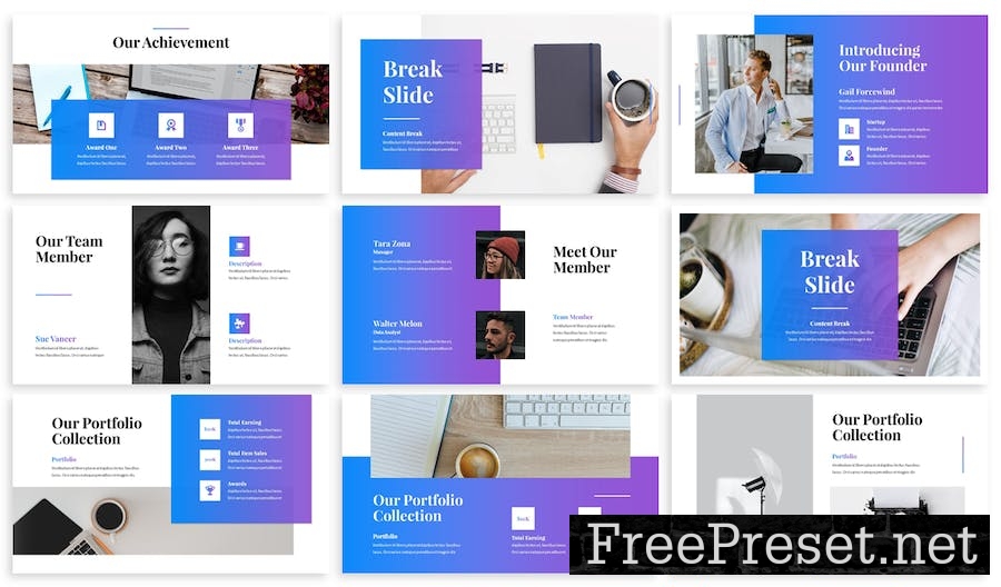 Presto - Business Google Slide Template FDNKSB6