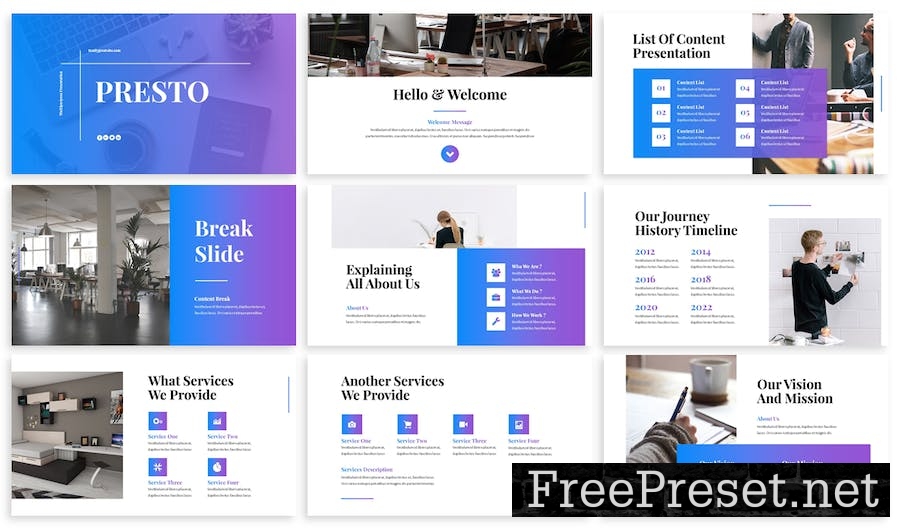 Presto - Business Google Slide Template FDNKSB6