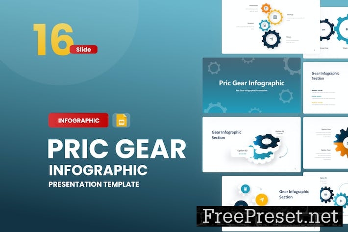 Pric Gear Infographic Google Slides Template 5T83KAR