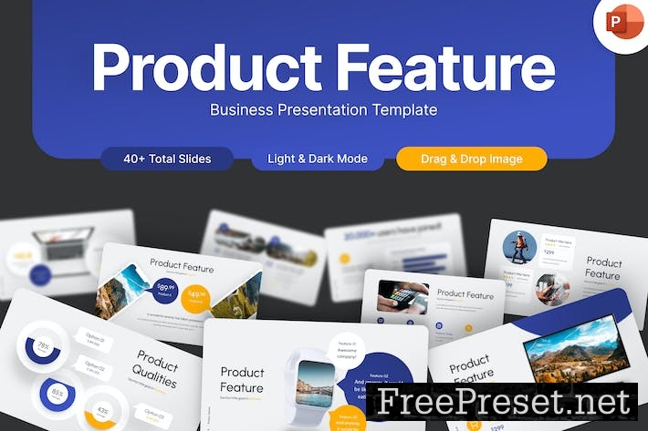 Product Feature Professional PowerPoint Template MFM6UQP