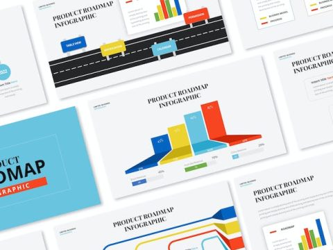 Product Roadmap Infographic Google Slides Template 7JM9DVV