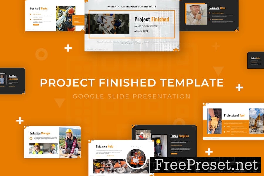 Project Finished - Google Slides Template GUBAJBK