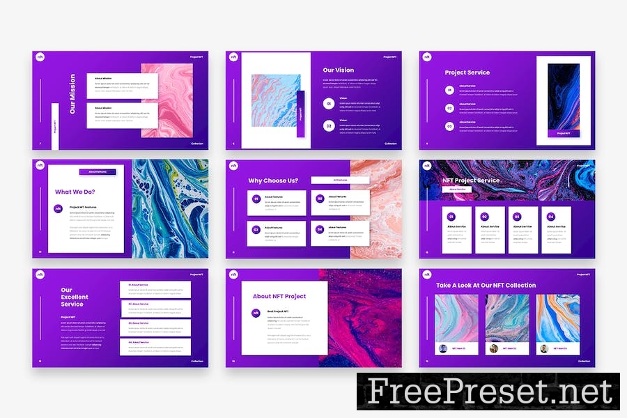 Project NFT - Creative Google Slides Template XKUZEQ9