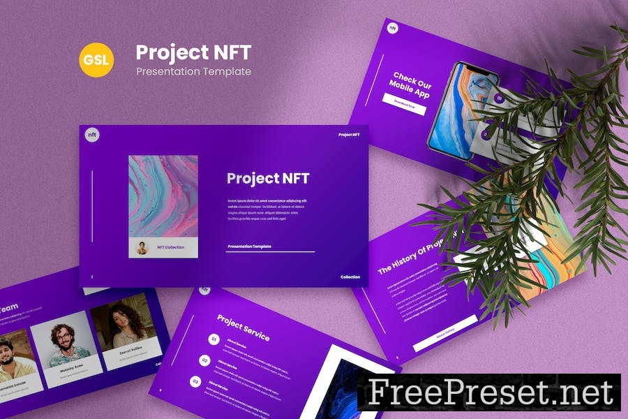 Project NFT - Creative Google Slides Template XKUZEQ9