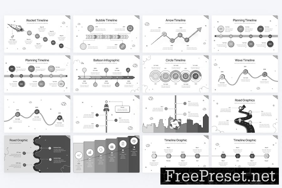 Project Timeline 2 Doodle Google Slides Template 5DRSZHR