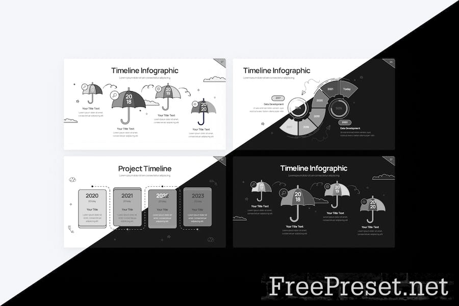 Project Timeline 3 Doodle Google Slides Template T7Q839N