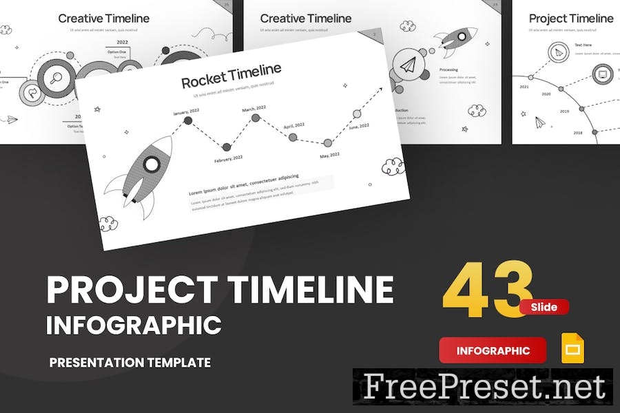 Project Timeline Doodle 1 Google Slides Template 2DEA3YU