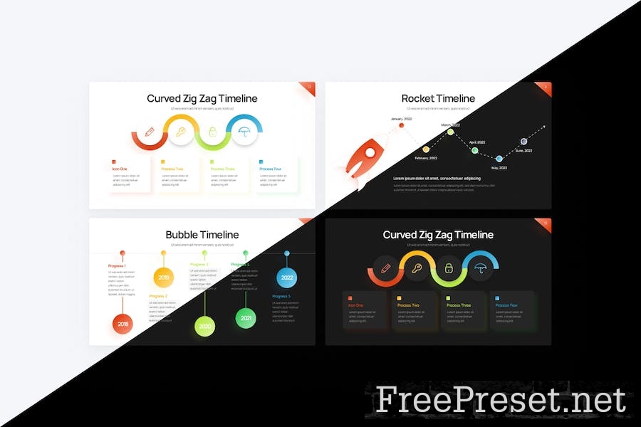 Project Timeline Gradient 1 Google Slide Template CMTA5S7