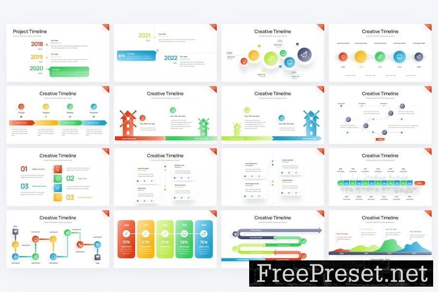 Project Timeline Gradient 1 Google Slide Template CMTA5S7