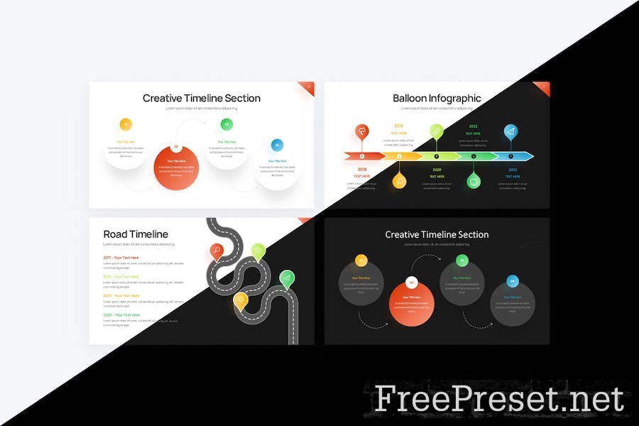 Project Timeline Gradient 2 Google Slide Template 7MJQ6AN