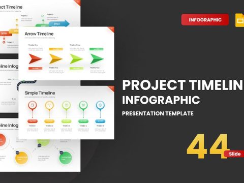 Project Timeline Gradient 3 Google Slides Template