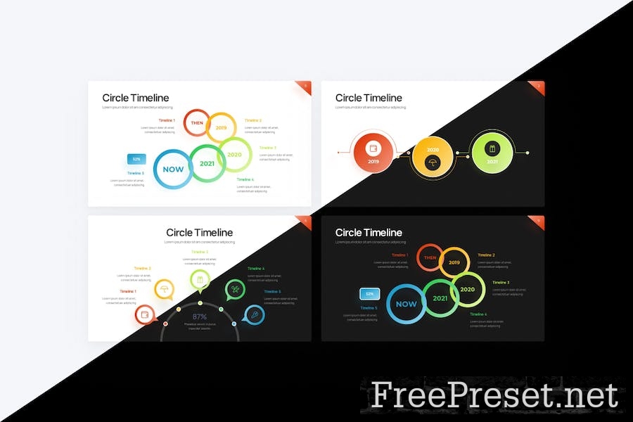 Project Timeline Gradient 4 Google Slides Template 7QAR4JD