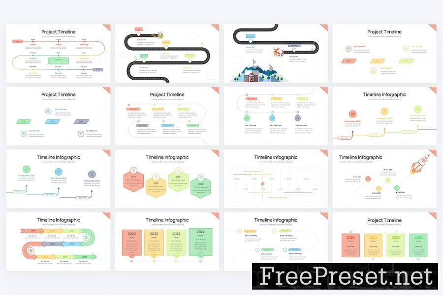 Project Timeline Line 3 Google Slides Template 2HRTTYE