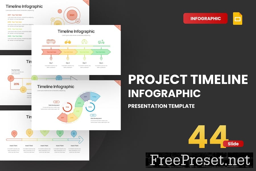 Project Timeline Line 3 Google Slides Template 2HRTTYE