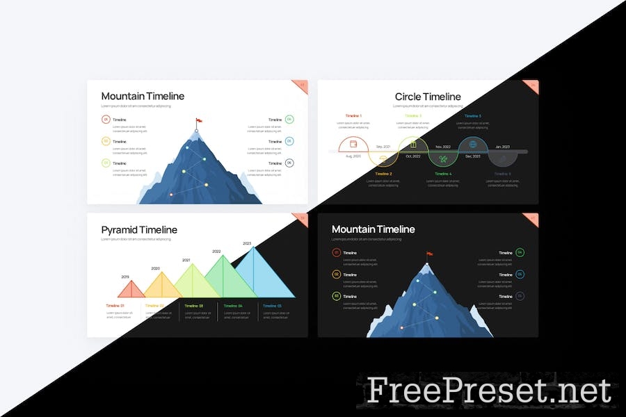 Project Timeline Line 4 Google Slides Template CK95C8U