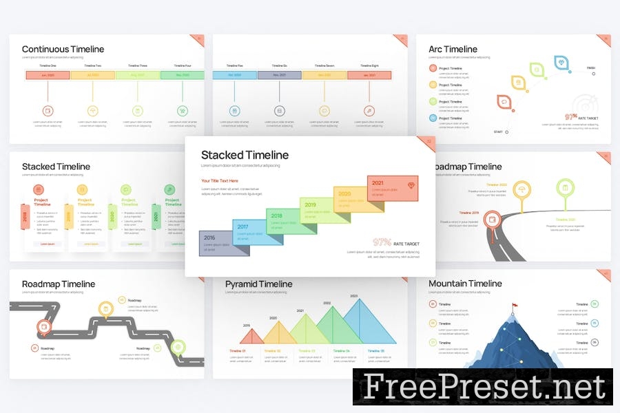 Project Timeline Line 4 Google Slides Template CK95C8U